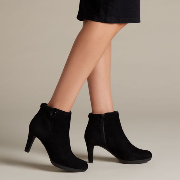 Clarks Womens Adriel Mae Ankle Boots Black | UK-8420973